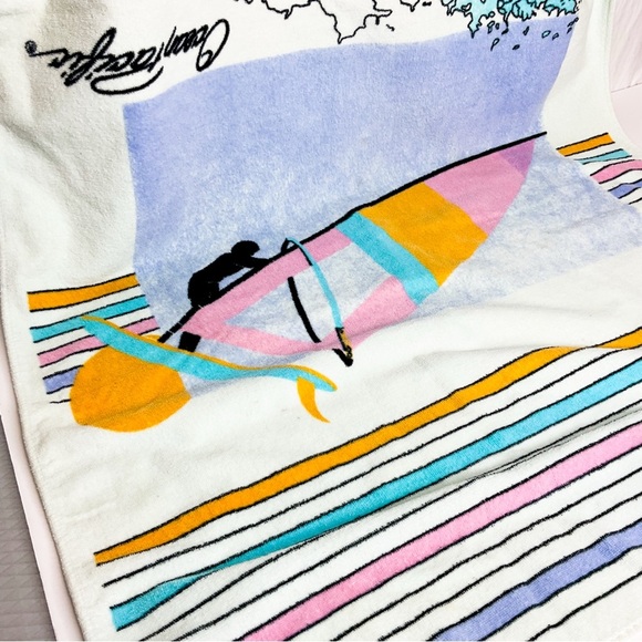 VINTAGE 90s Ocean Pacific Graphic Towel - Picture 4 of 12